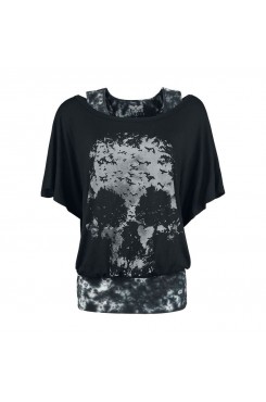 Women's niche printed two-piece short-sleeved T-shirt HE1613-02-01