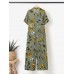 Floral Print Button Pocket Short Sleeve Wide Leg Jumpsuit Floral Print Button Pocket Short Sleeve Wide Leg Jumpsuit