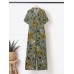 Floral Print Button Pocket Short Sleeve Wide Leg Jumpsuit Floral Print Button Pocket Short Sleeve Wide Leg Jumpsuit