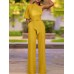 High Waist Solid Pocket Asymmetrical One Shoulder Jumpsuit High Waist Solid Pocket Asymmetrical One Shoulder Jumpsuit