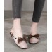 Vintage Lace Up Flat Shoes Brown Cowhide Leather Slippers Vintage Lace Up Flat Shoes Brown Cowhide Leather Slippers