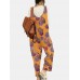 Tribal Flower Print Wide Leg Jumpsuit For Women Tribal Flower Print Wide Leg Jumpsuit For Women