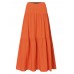 Casual Loose High Waist Pleating Side Zipper Long Skirts For Women