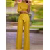 High Waist Solid Pocket Asymmetrical One Shoulder Jumpsuit High Waist Solid Pocket Asymmetrical One Shoulder Jumpsuit