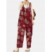 Tribal Flower Print Wide Leg Jumpsuit For Women Tribal Flower Print Wide Leg Jumpsuit For Women