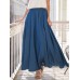Women Pure Color Elastic Waist Simple Swing Skirts With Pocket Women Pure Color Elastic Waist Simple Swing Skirts With Pocket