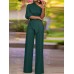 High Waist Solid Pocket Asymmetrical One Shoulder Jumpsuit High Waist Solid Pocket Asymmetrical One Shoulder Jumpsuit