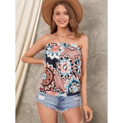 Tribal Pattern Bohemian Tube Tank Top For Women Tribal Pattern Bohemian Tube Tank Top For Women